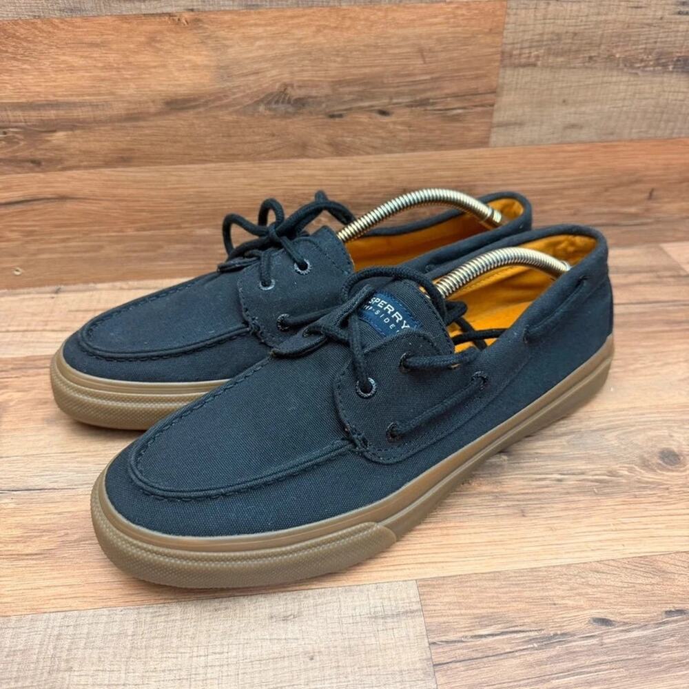 Sperry 12 Men’s Classic Eye Black Canvas Boat Shoes  loafers